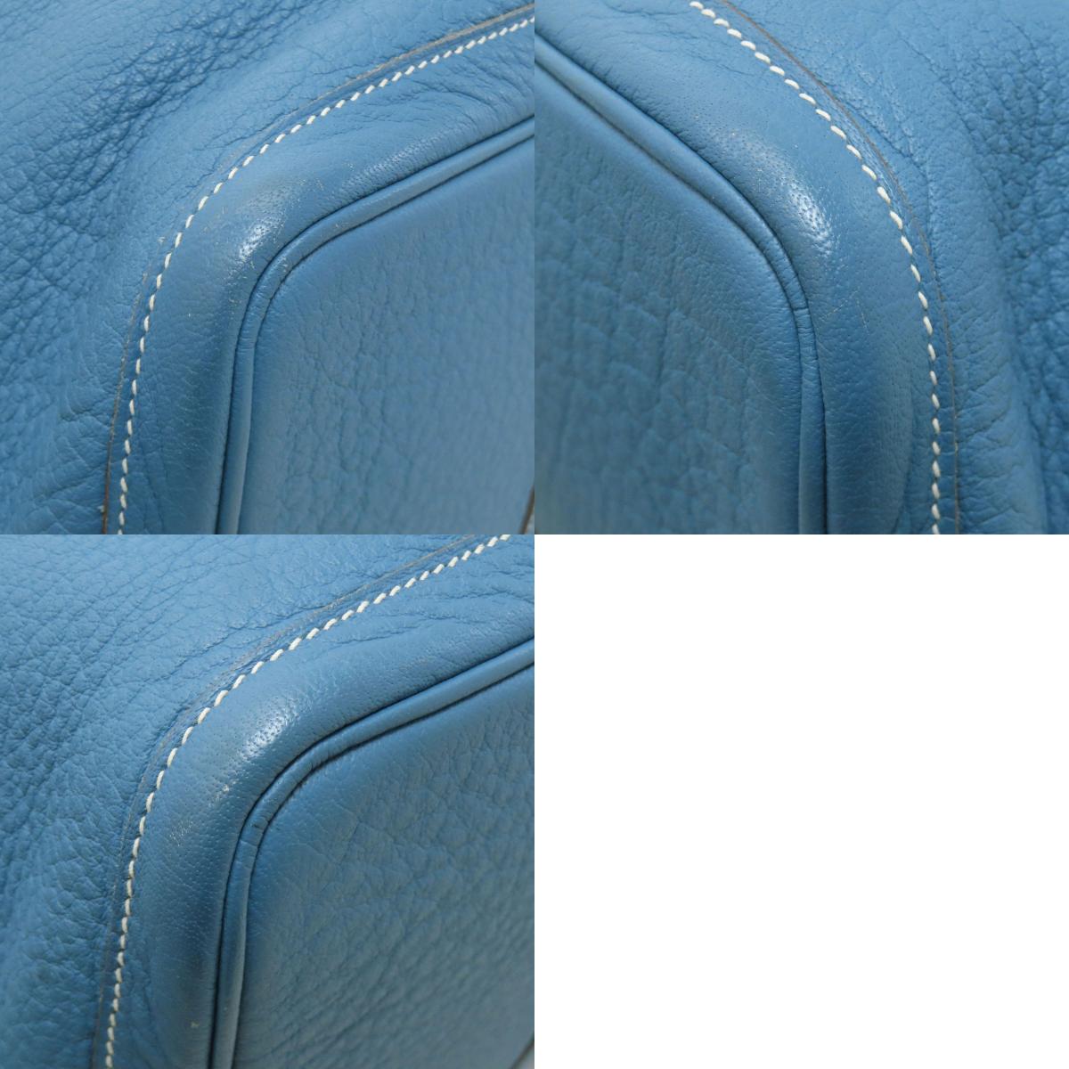 HERMES Garden Party PM Blue Jean SilverHardware Handbag Negonda Ladies [Used]