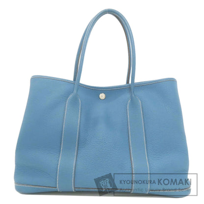 HERMES Garden Party PM Blue Jean SilverHardware Handbag Negonda Ladies [Used]
