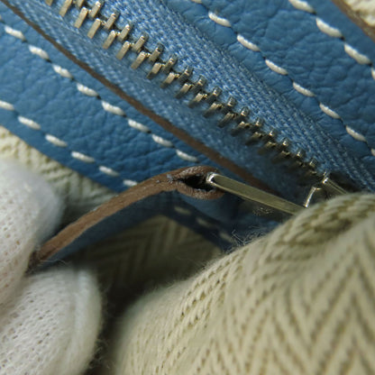 HERMES Garden Party PM Blue Jean SilverHardware Handbag Negonda Ladies [Used]