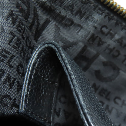 CHANEL Chocolate Bar SilverHardware 2WAY Boston bag Grained Calfskin Skin Ladies [Used]