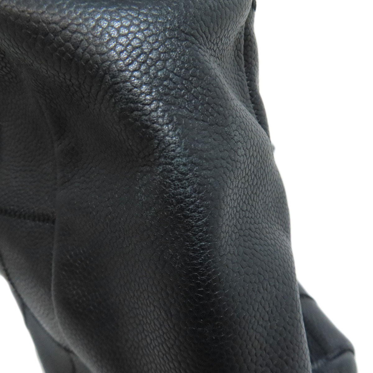 CHANEL Chocolate Bar SilverHardware 2WAY Boston bag Grained Calfskin Skin Ladies [Used]