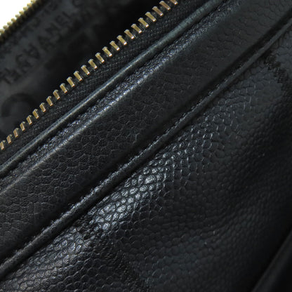 CHANEL Chocolate Bar SilverHardware 2WAY Boston bag Grained Calfskin Skin Ladies [Used]