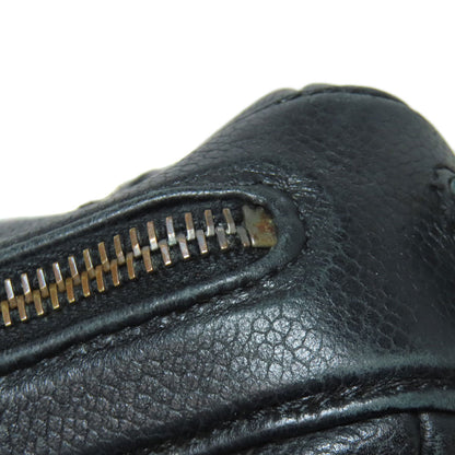 CHANEL Chocolate Bar SilverHardware 2WAY Boston bag Grained Calfskin Skin Ladies [Used]