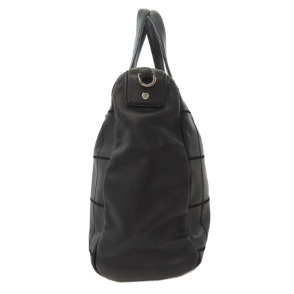 CHANEL Chocolate Bar SilverHardware 2WAY Boston bag Grained Calfskin Skin Ladies [Used]