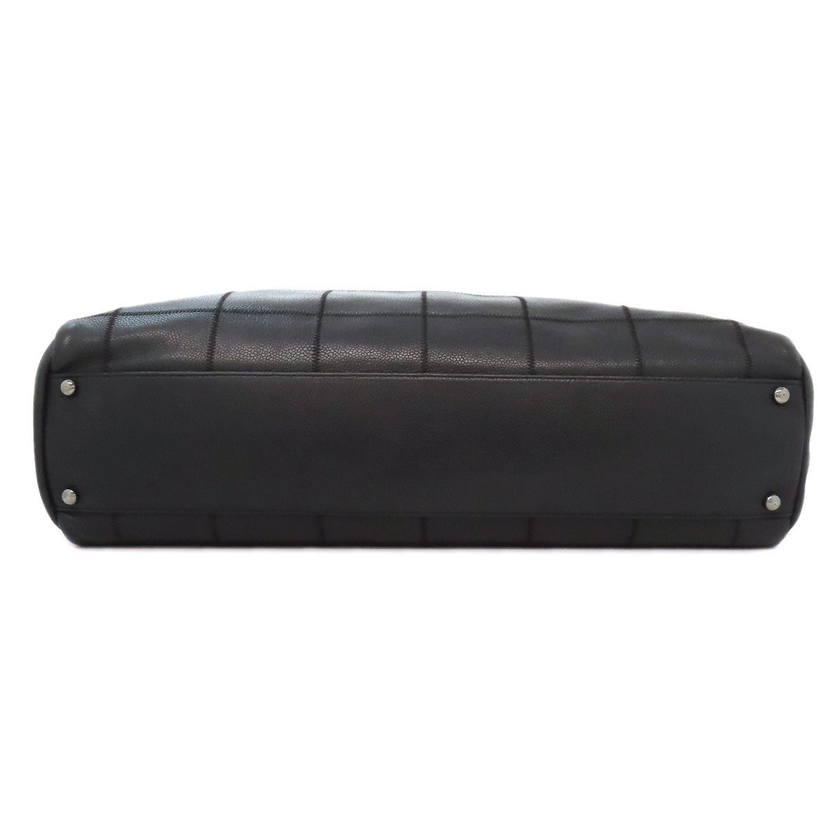 CHANEL Chocolate Bar SilverHardware 2WAY Boston bag Grained Calfskin Skin Ladies [Used]