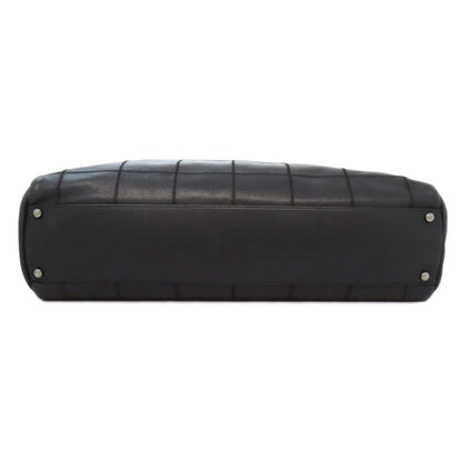 CHANEL Chocolate Bar SilverHardware 2WAY Boston bag Grained Calfskin Skin Ladies [Used]