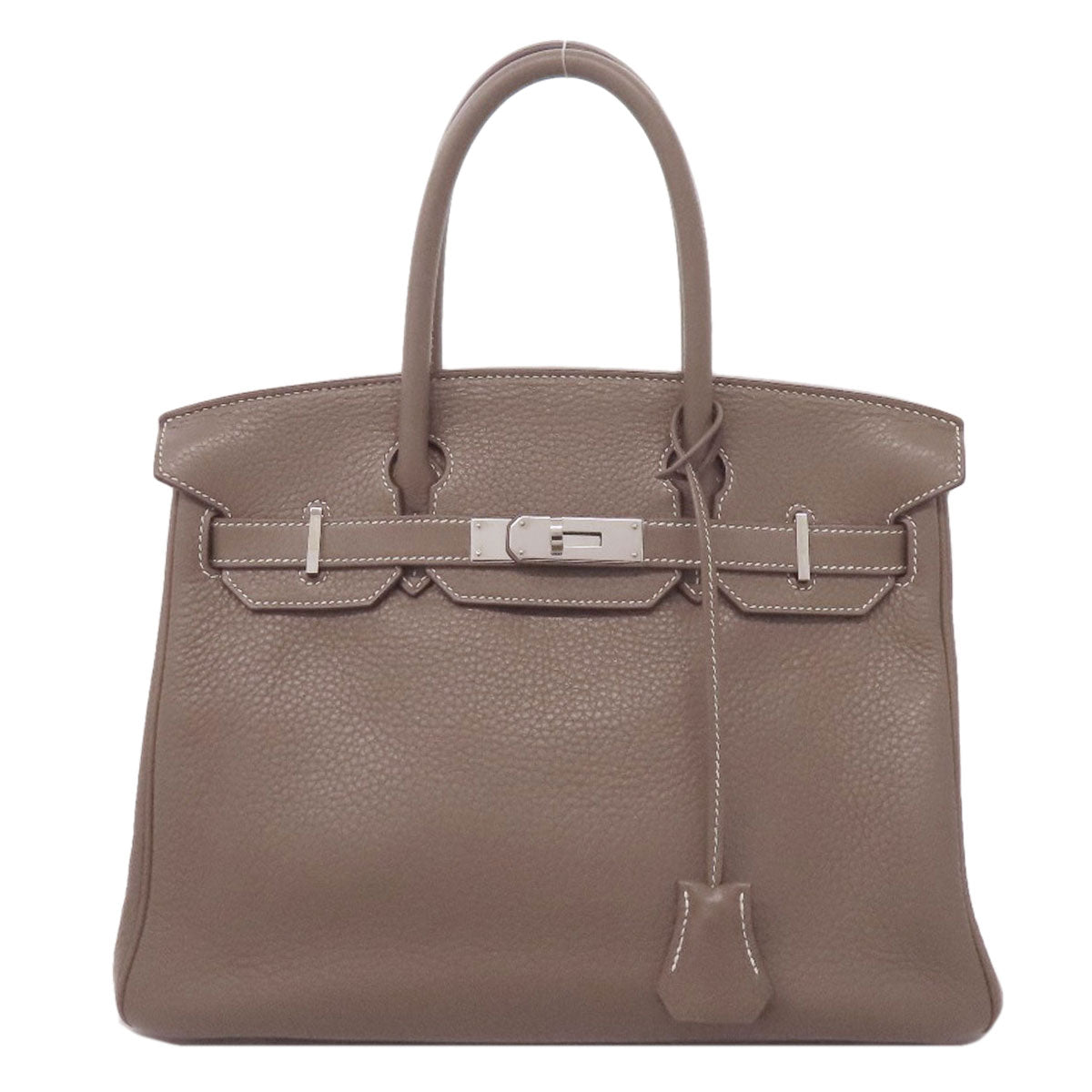 HERMES Birkin 30 Etoupe SilverHardware Handbag Taurillon Clemence Ladies [Used]