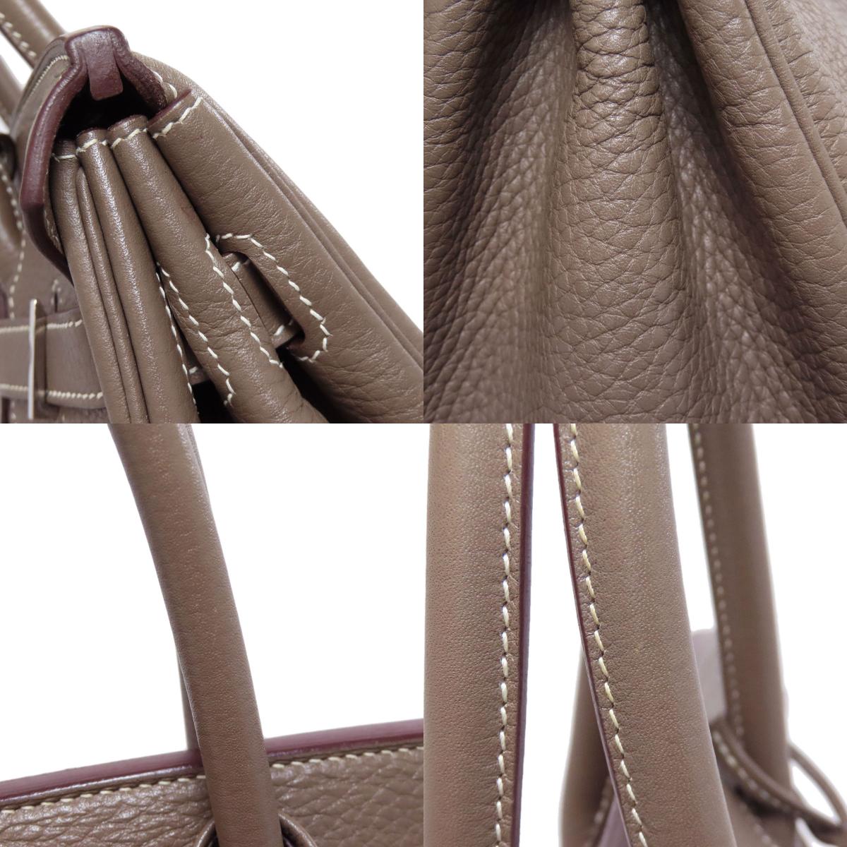 HERMES Birkin 30 Etoupe SilverHardware Handbag Taurillon Clemence Ladies [Used]