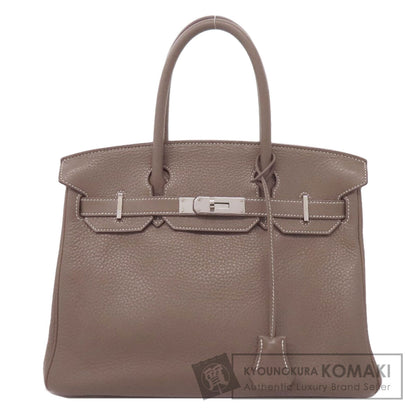 HERMES Birkin 30 Etoupe SilverHardware Handbag Taurillon Clemence Ladies [Used]