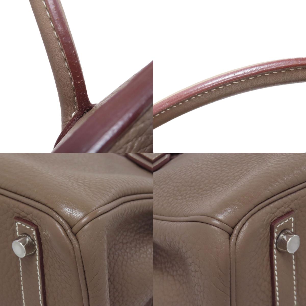 HERMES Birkin 30 Etoupe SilverHardware Handbag Taurillon Clemence Ladies [Used]