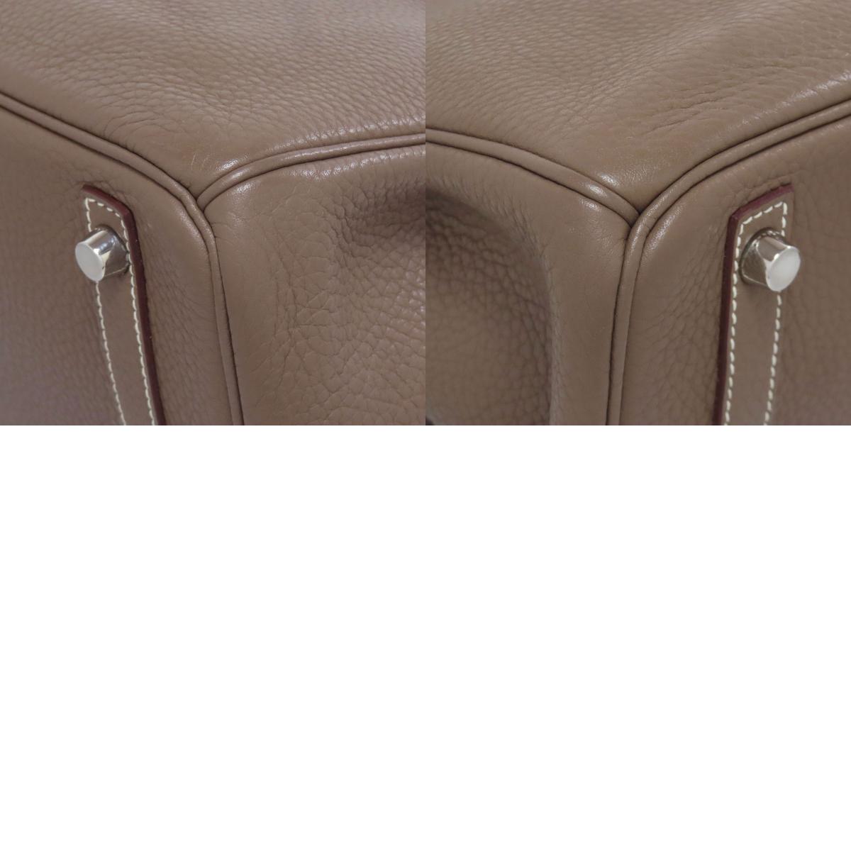 HERMES Birkin 30 Etoupe SilverHardware Handbag Taurillon Clemence Ladies [Used]