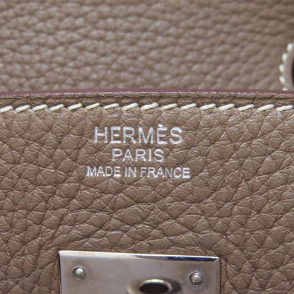 HERMES Birkin 30 Etoupe SilverHardware Handbag Taurillon Clemence Ladies [Used]