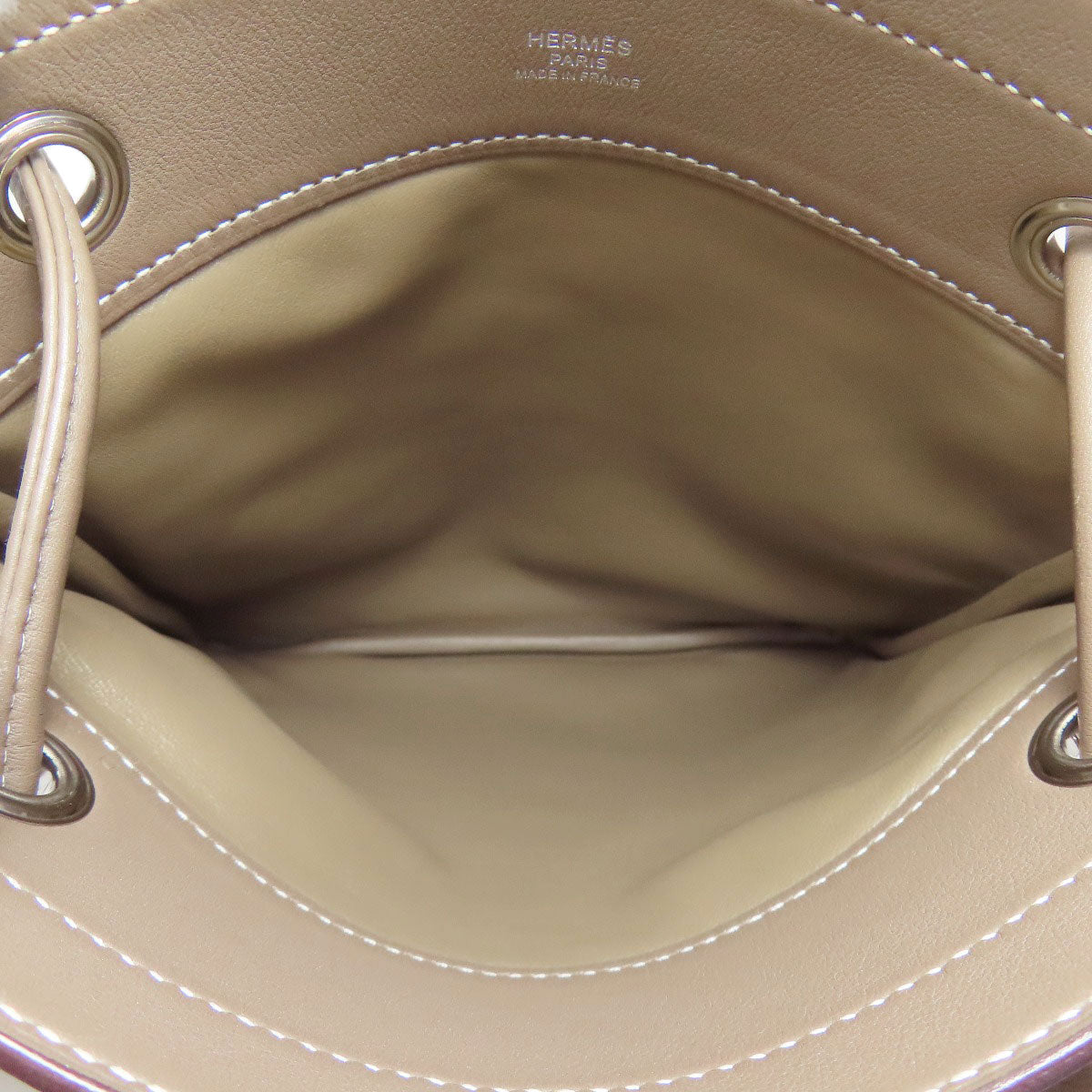 HERMES Sacqualine Etoupe SilverHardware Shoulder Bag Anyo Miro Ladies [Used]