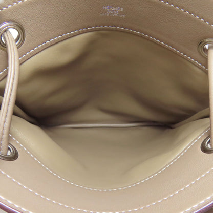 HERMES Sacqualine Etoupe SilverHardware Shoulder Bag Anyo Miro Ladies [Used]