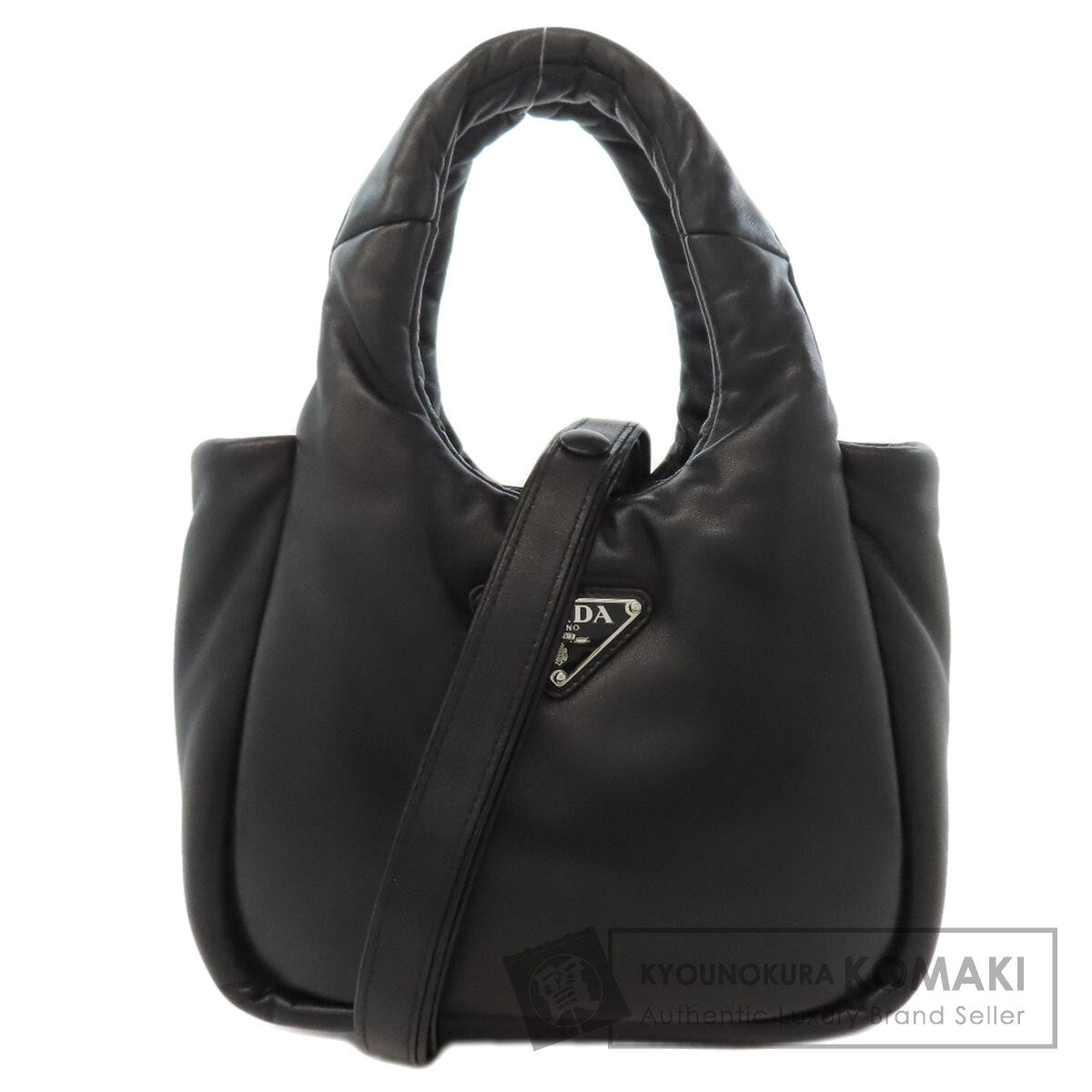 PRADA 1BA359 Logo Hardware 2WAY Nappa Handbag Leather Ladies [Used]