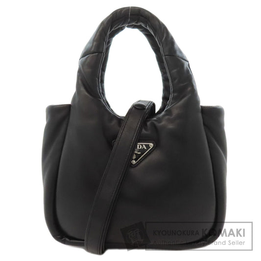 PRADA 1BA359 Logo Hardware 2WAY Nappa Handbag Leather Ladies [Used]
