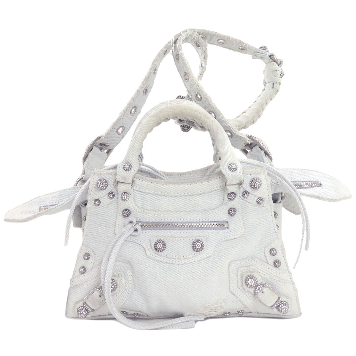 BALENCIAGA 70940 Neo Cagoule XS 2WAY Handbag Denim Ladies [Used]