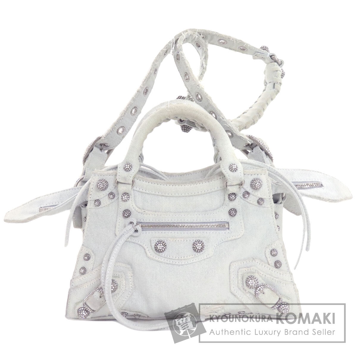 BALENCIAGA 70940 Neo Cagoule XS 2WAY Handbag Denim Ladies [Used]