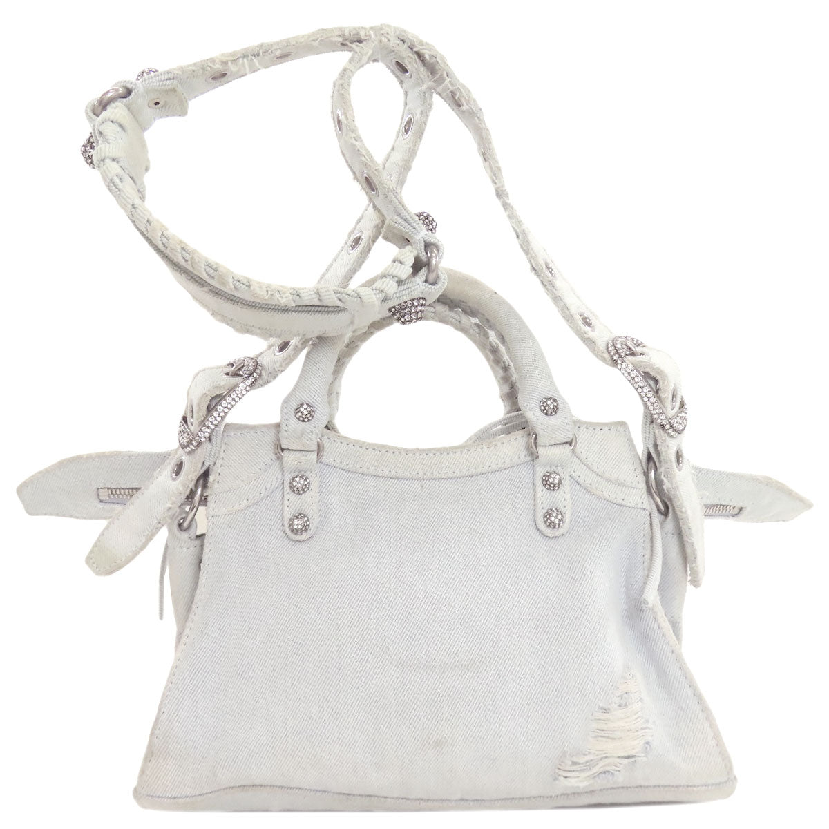 BALENCIAGA 70940 Neo Cagoule XS 2WAY Handbag Denim Ladies [Used]