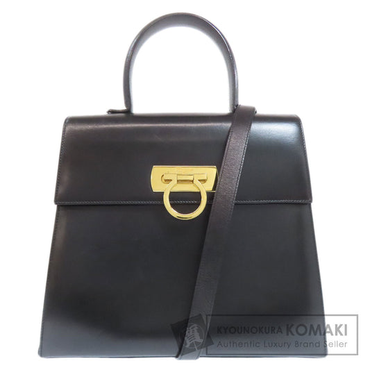Salvatore Ferragamo GanciniHardware 2WAY Handbag Calf Ladies [Used]