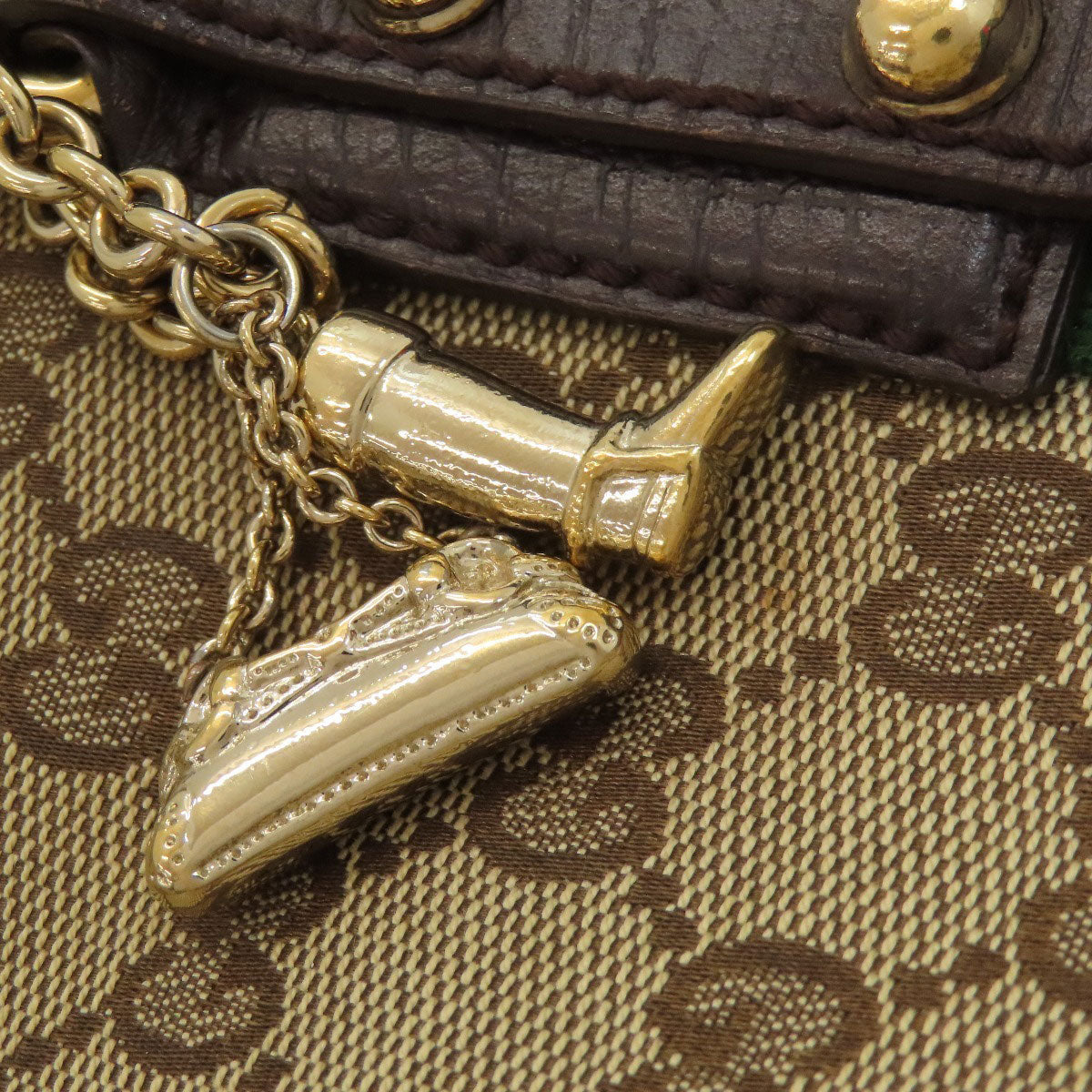 GUCCI 162899 GG Shelly line Tote Bag Canvas Ladies [Used]