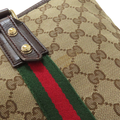 GUCCI 162899 GG Shelly line Tote Bag Canvas Ladies [Used]