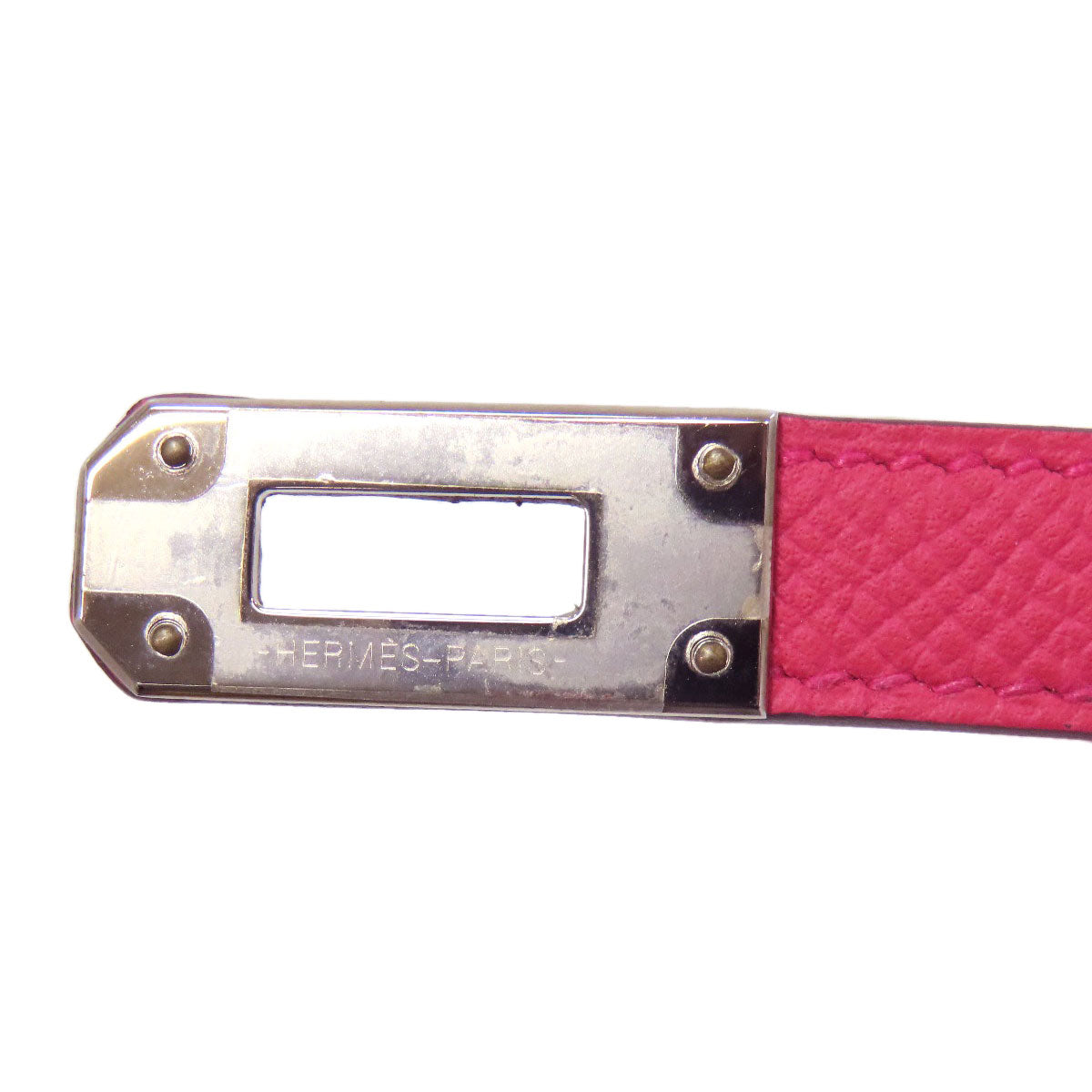 HERMES Kelly Wallet Compact Rose Extreme Silver Hardware Bifold Wallet with Coin Pocket Epsom Ladies [Used]