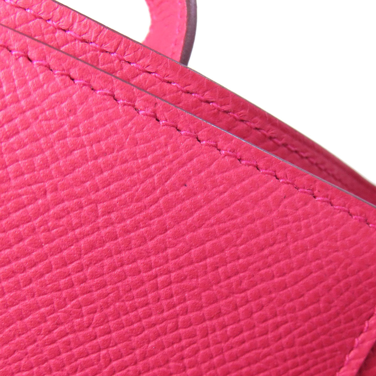 HERMES Kelly Wallet Compact Rose Extreme Silver Hardware Bifold Wallet with Coin Pocket Epsom Ladies [Used]