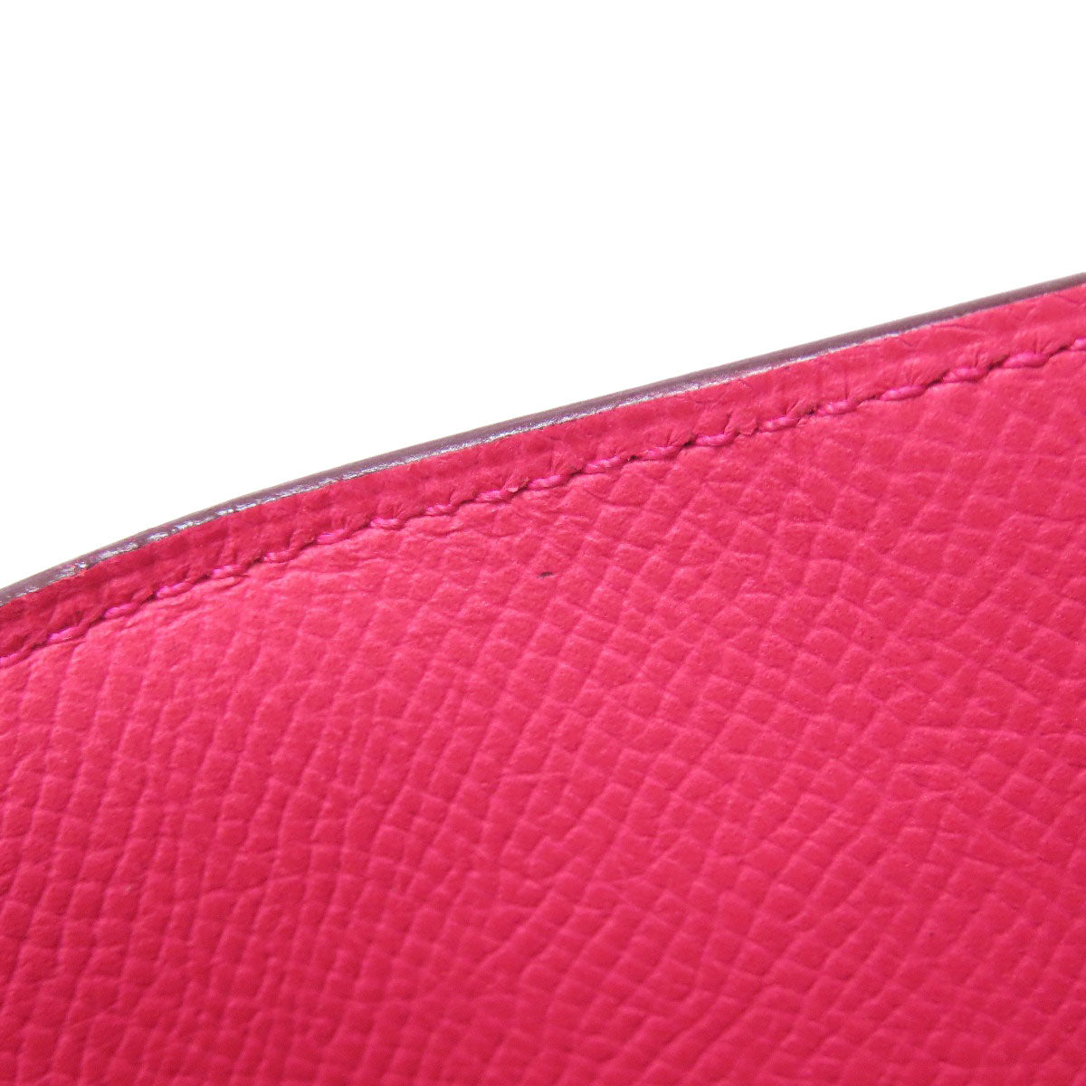 HERMES Kelly Wallet Compact Rose Extreme Silver Hardware Bifold Wallet with Coin Pocket Epsom Ladies [Used]