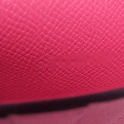 HERMES Kelly Wallet Compact Rose Extreme Silver Hardware Bifold Wallet with Coin Pocket Epsom Ladies [Used]