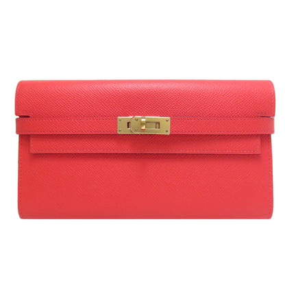 HERMES Kelly Wallet Jaipur GoldHardware Long wallet (with coin pocket) Epsom Ladies [Used]