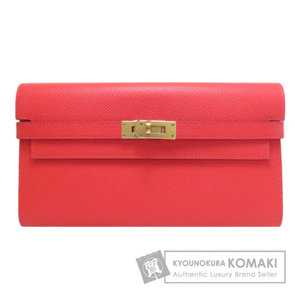HERMES Kelly Wallet Jaipur GoldHardware Long wallet (with coin pocket) Epsom Ladies [Used]
