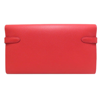 HERMES Kelly Wallet Jaipur GoldHardware Long wallet (with coin pocket) Epsom Ladies [Used]