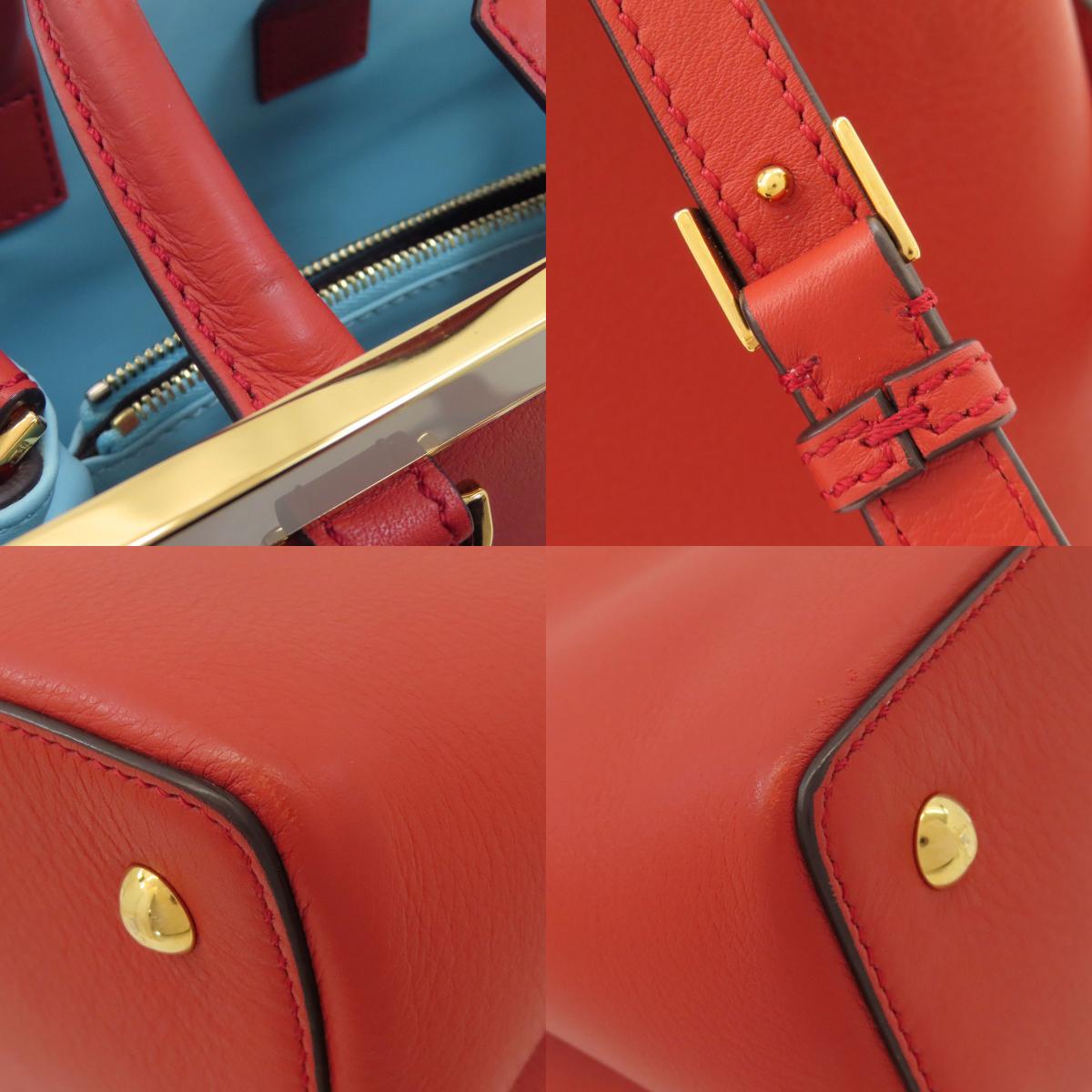 FENDI 2 Joule 2WAY Handbag Calf Ladies [Used]