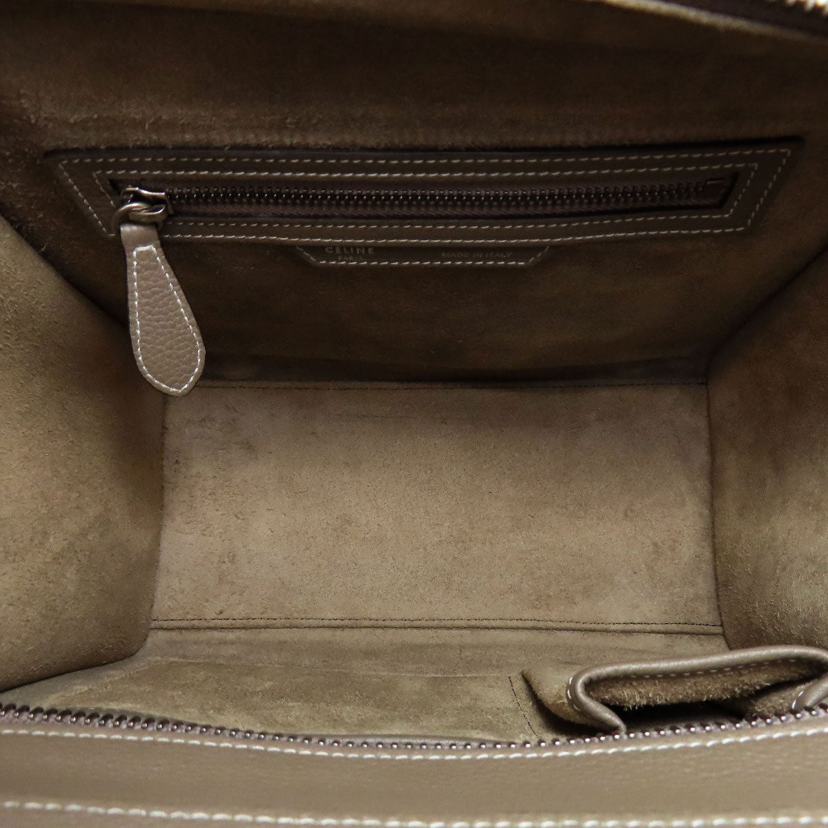 CELINE Luggage micro Tote Bag Calf Ladies [Used]