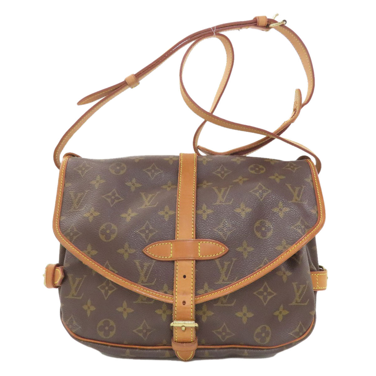 LOUIS VUITTON M40710 Saumur MM Shoulder Bag Monogram canvas Ladies [Used]