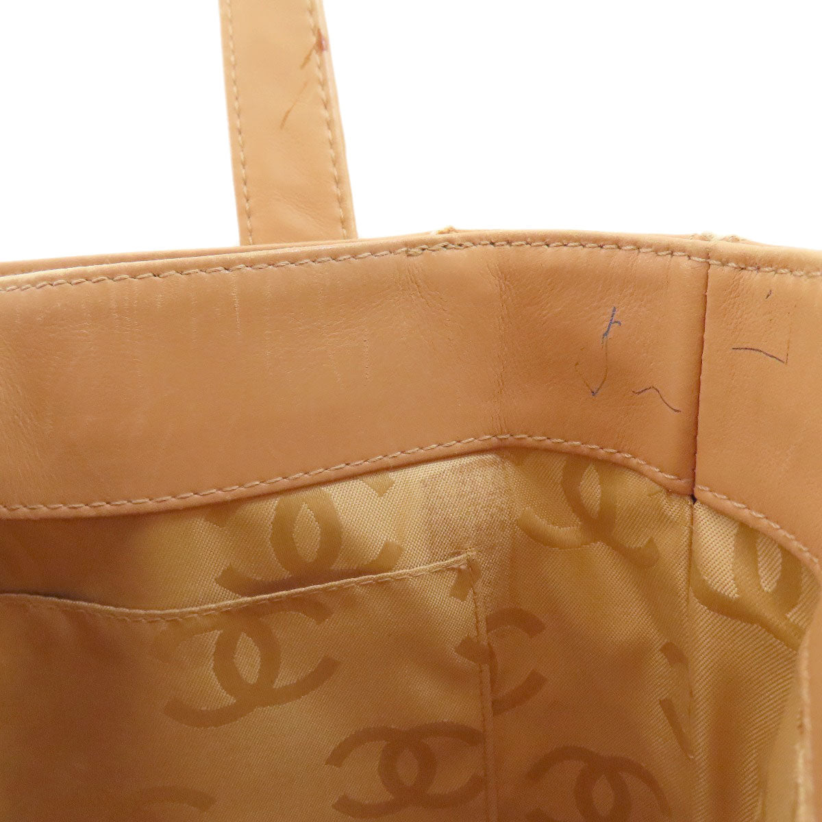 CHANEL A18126 Wild Stitch GoldHardware Tote Bag Calf Ladies [Used]