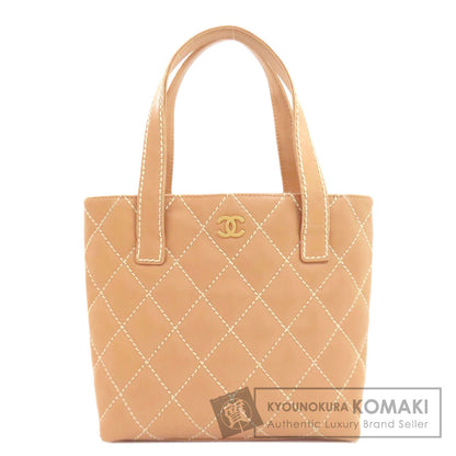 CHANEL A18126 Wild Stitch GoldHardware Tote Bag Calf Ladies [Used]