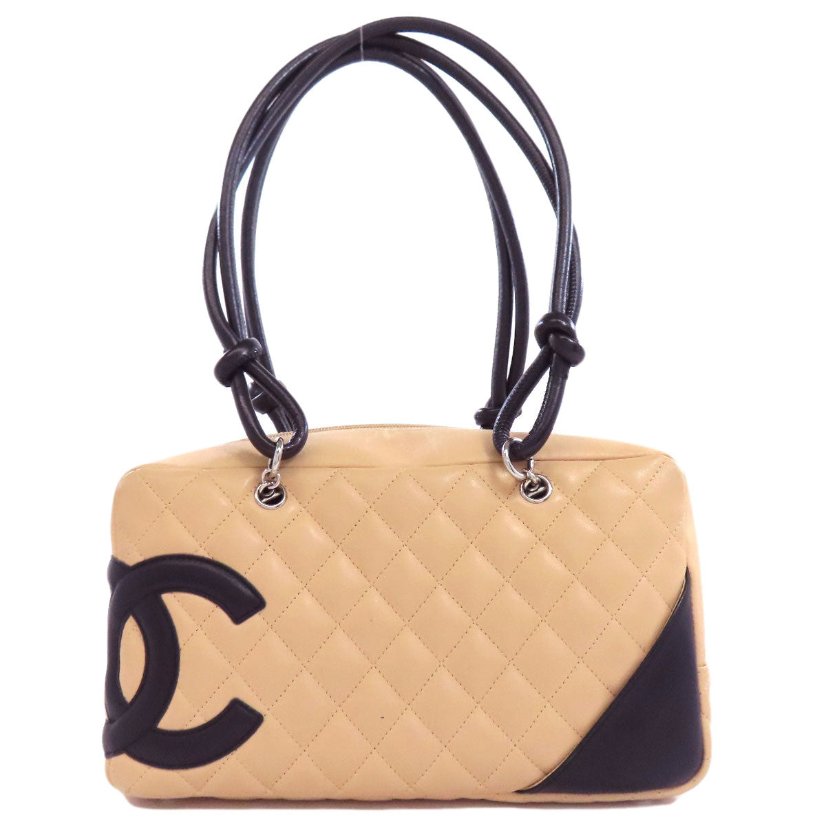 CHANEL CAMBON LINE SilverHardware Handbag Calf Ladies [Used]