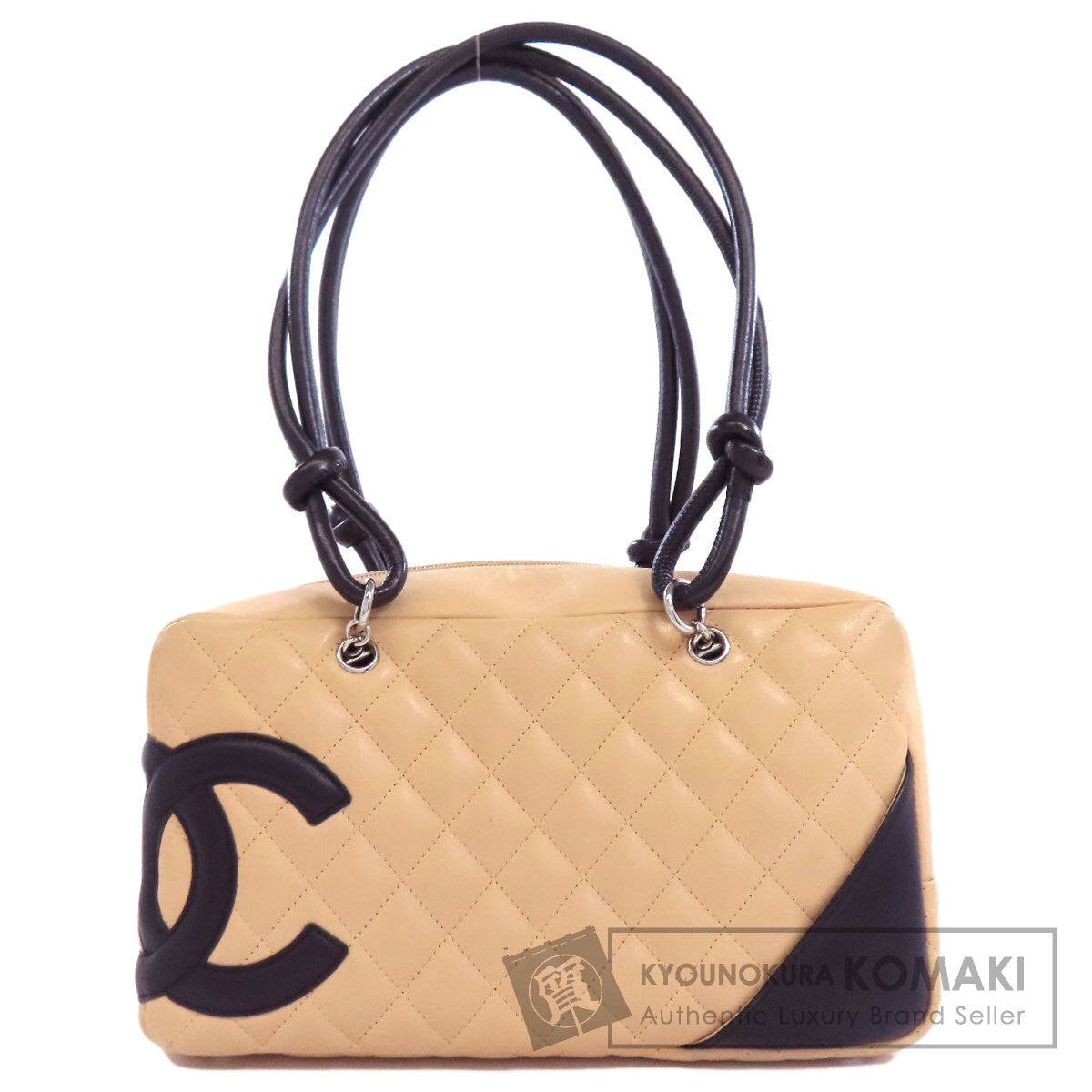 CHANEL CAMBON LINE SilverHardware Handbag Calf Ladies [Used]