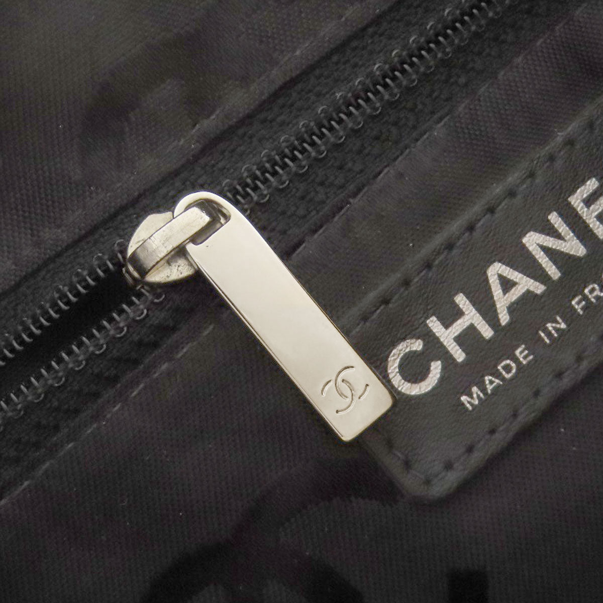 CHANEL CAMBON LINE SilverHardware Handbag Calf Ladies [Used]