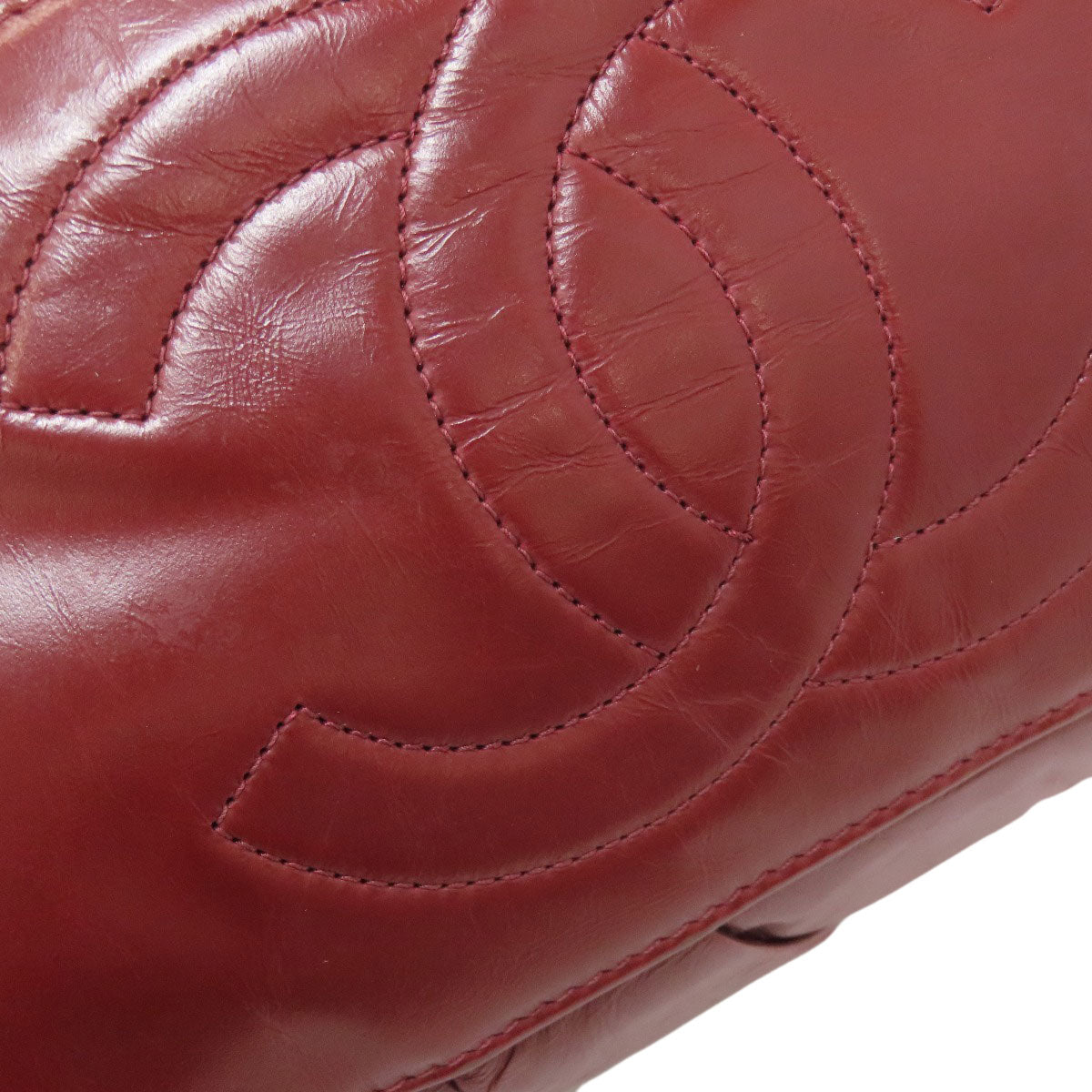 CHANEL Chain Tote COCO Mark Silver Hardware Tote Bag Calf Ladies [Used]