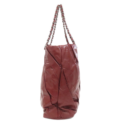 CHANEL Chain Tote COCO Mark Silver Hardware Tote Bag Calf Ladies [Used]