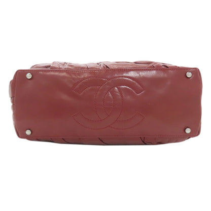 CHANEL Chain Tote COCO Mark Silver Hardware Tote Bag Calf Ladies [Used]