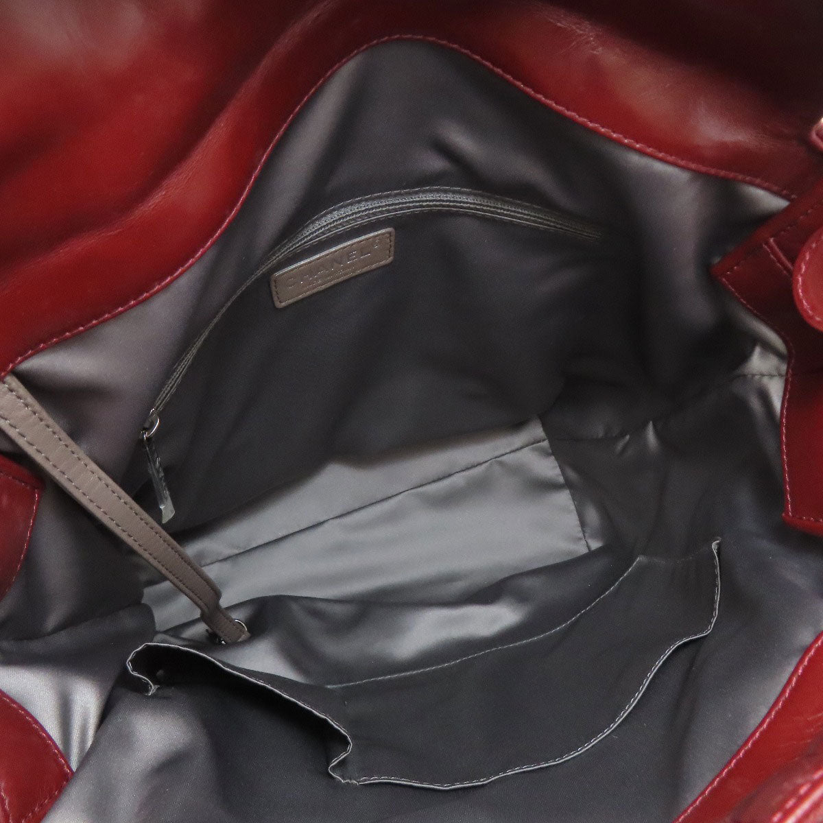 CHANEL Chain Tote COCO Mark Silver Hardware Tote Bag Calf Ladies [Used]