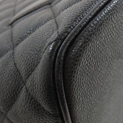 CHANEL Medallion SilverHardware Tote Bag Grained Calfskin Skin Ladies [Used]