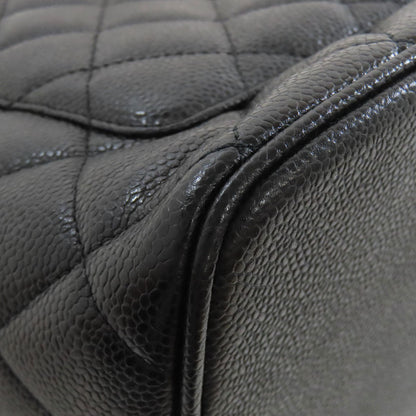 CHANEL Medallion SilverHardware Tote Bag Grained Calfskin Skin Ladies [Used]