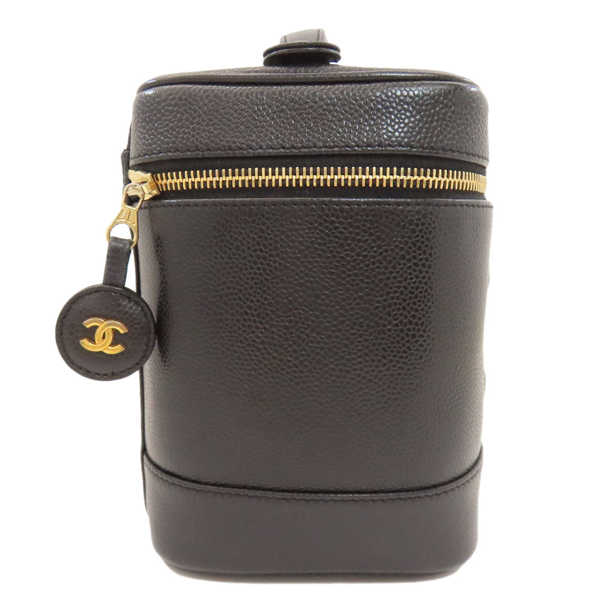 CHANEL COCO Mark Vanity GoldHardware Handbag Grained Calfskin Skin Ladies [Used]