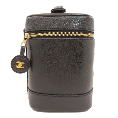 CHANEL COCO Mark Vanity GoldHardware Handbag Grained Calfskin Skin Ladies [Used]