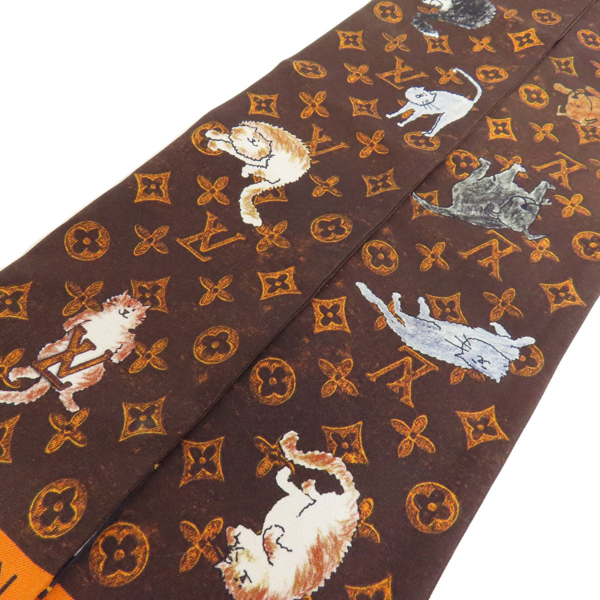 LOUIS VUITTON MP2268 Bandoo Catgram Scarf Silk Ladies [Used]